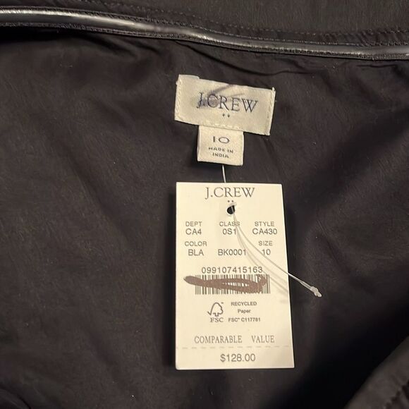 J. Crew Factory One shoulder midi dress black Women’s Size 10 NWT - Picture 7 of 10